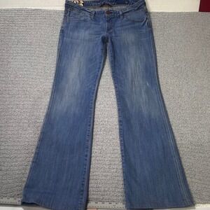 AG Adriano Goldschmied‎ Angel Flare Ultra Low Rise 31 Blue Y2K Vintage 90s